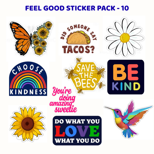 FEEL GOOD STICKER PACK - SET OF 10
