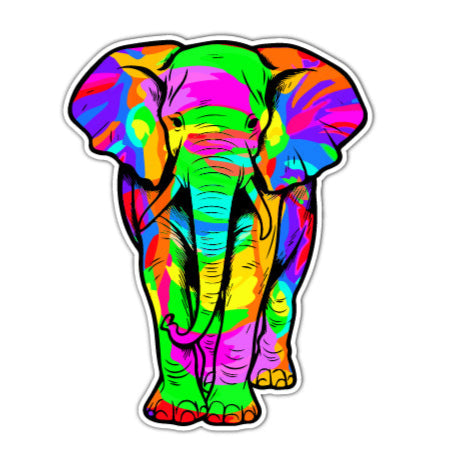 TIE DYE ELEPHANT - STICKER